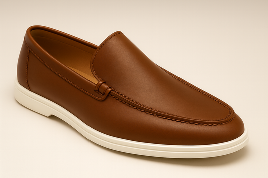Men's Rich Tan Leather Loafers – Everyday Luxe Comfort