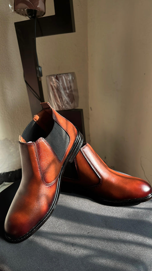 Men's Brown Chelsea Boots – Classic Leather Slip-On Ankle Boots