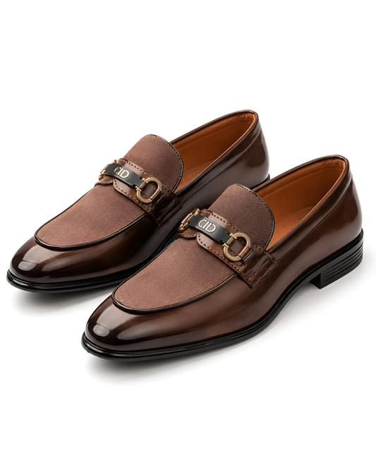 Men's Brown Horsebit Loafers – Premium Leather Slip-On Dress Shoes